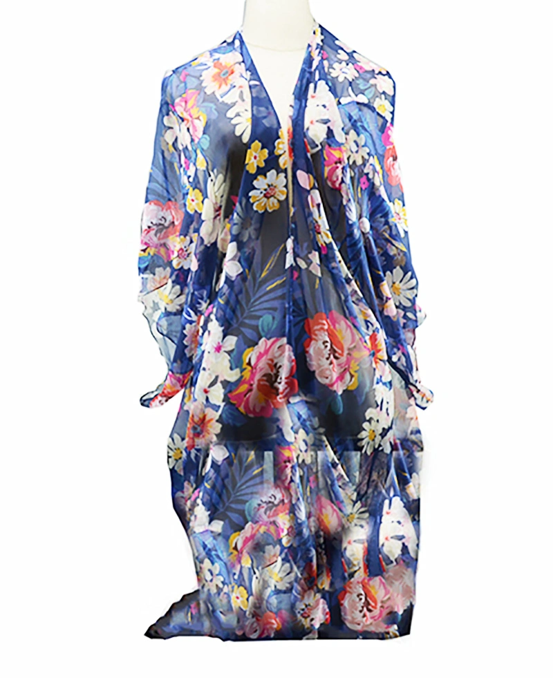 BSCI Multi-Wear Fashion Flower Pattern Lady Summer Beach Shawl